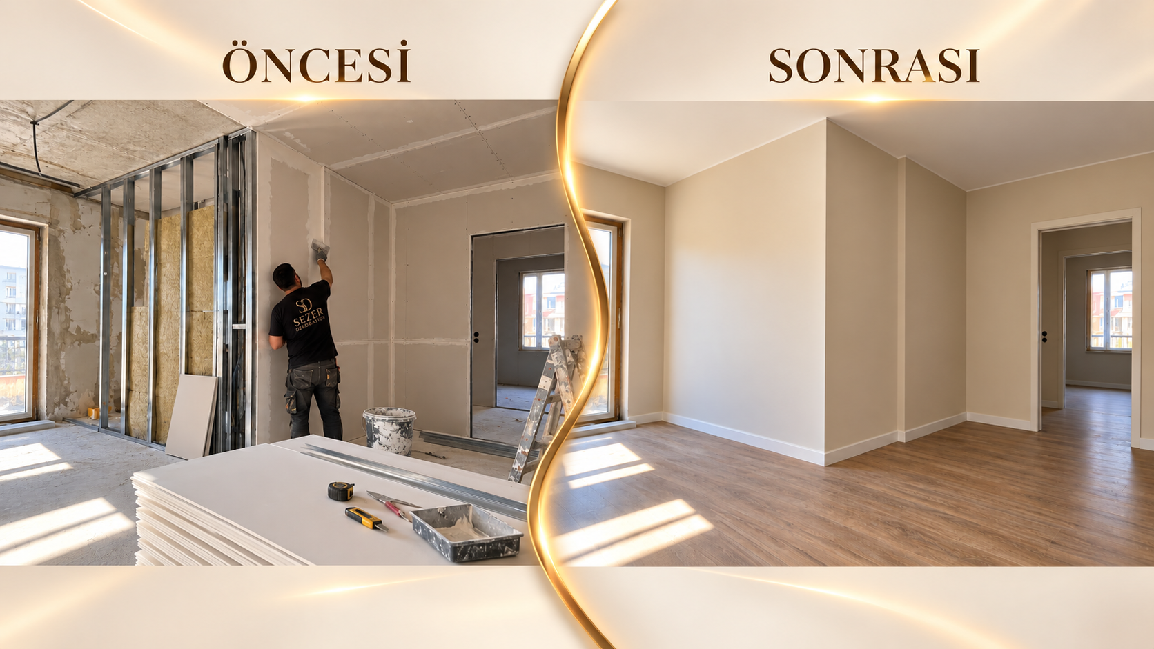 Antalya Alçıpan Bölme Duvar ve İç Mekân Düzenlemesi